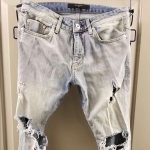 Pale Blue Represent Selvedge Denim Jeans